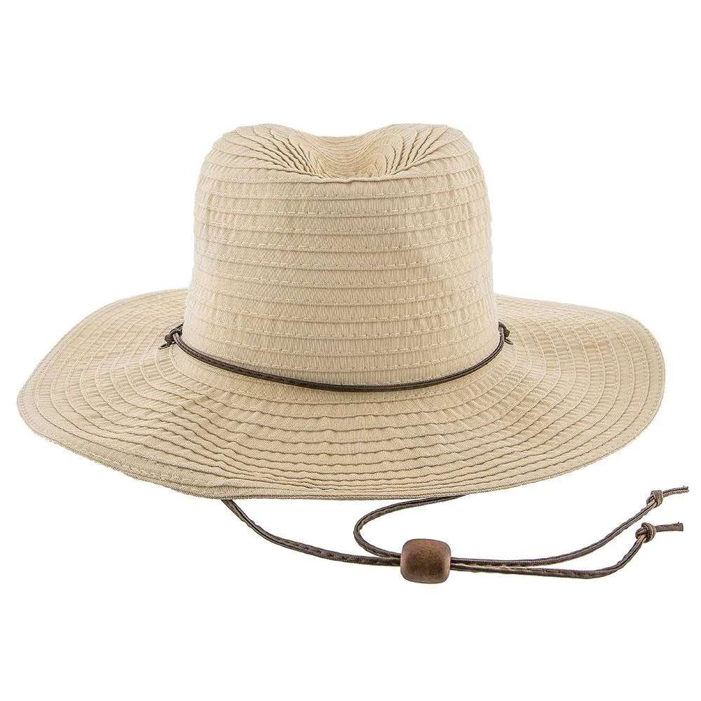 Jeanne Simmons Poolside Ribbon Wide Brim Fedora Hat