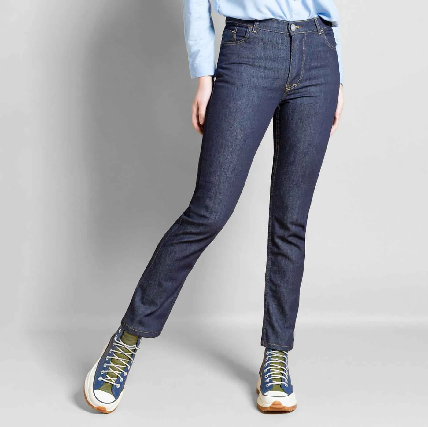 Jeans Julie confort bleu taille haute coupe slim