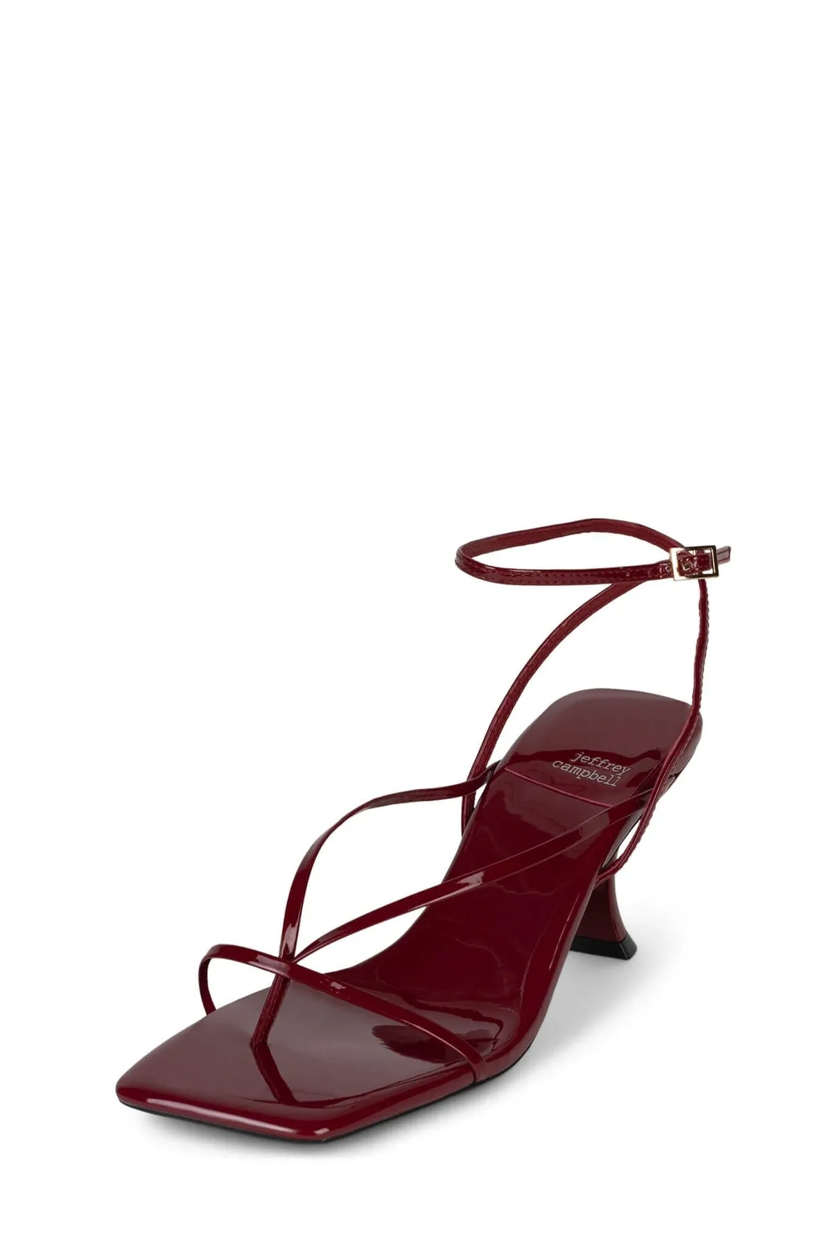 Jeffrey Campbell Fluxx Heel Sandals in Cherry Red Patent