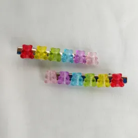 Jelly Teddy Hair Clips (Set of 2)