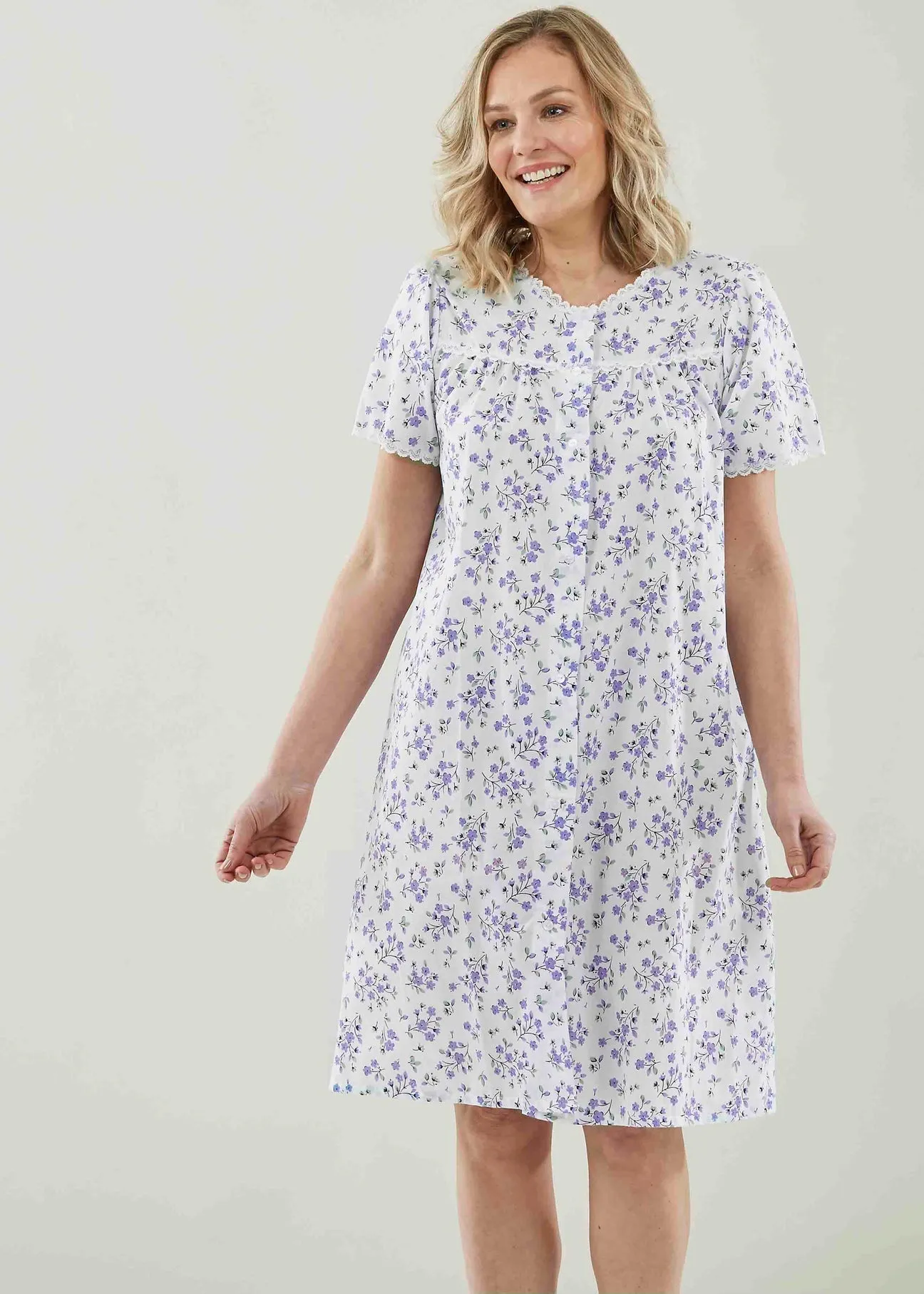 Jenny Easy-Care VELCRO® Brand Fastening Nightdress