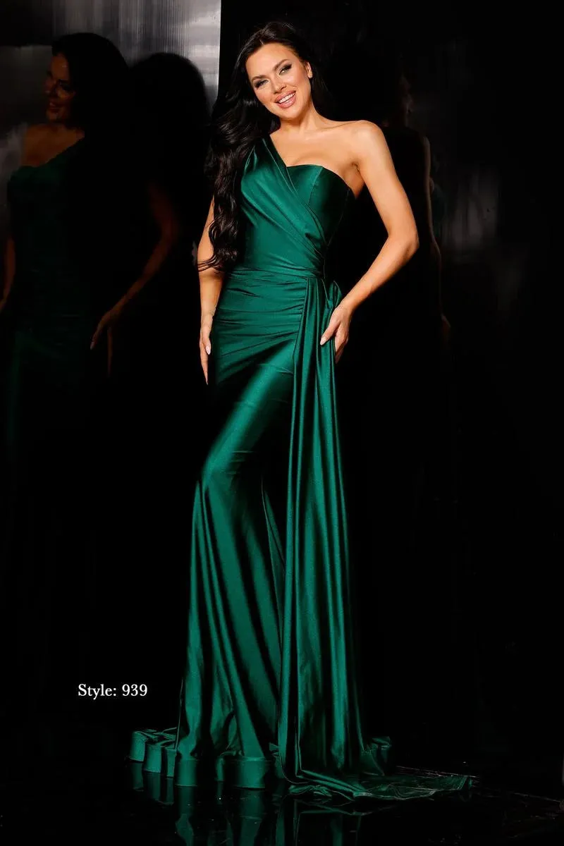 Jessica Angel - 939 One - Shoulder Draped Formal Gown