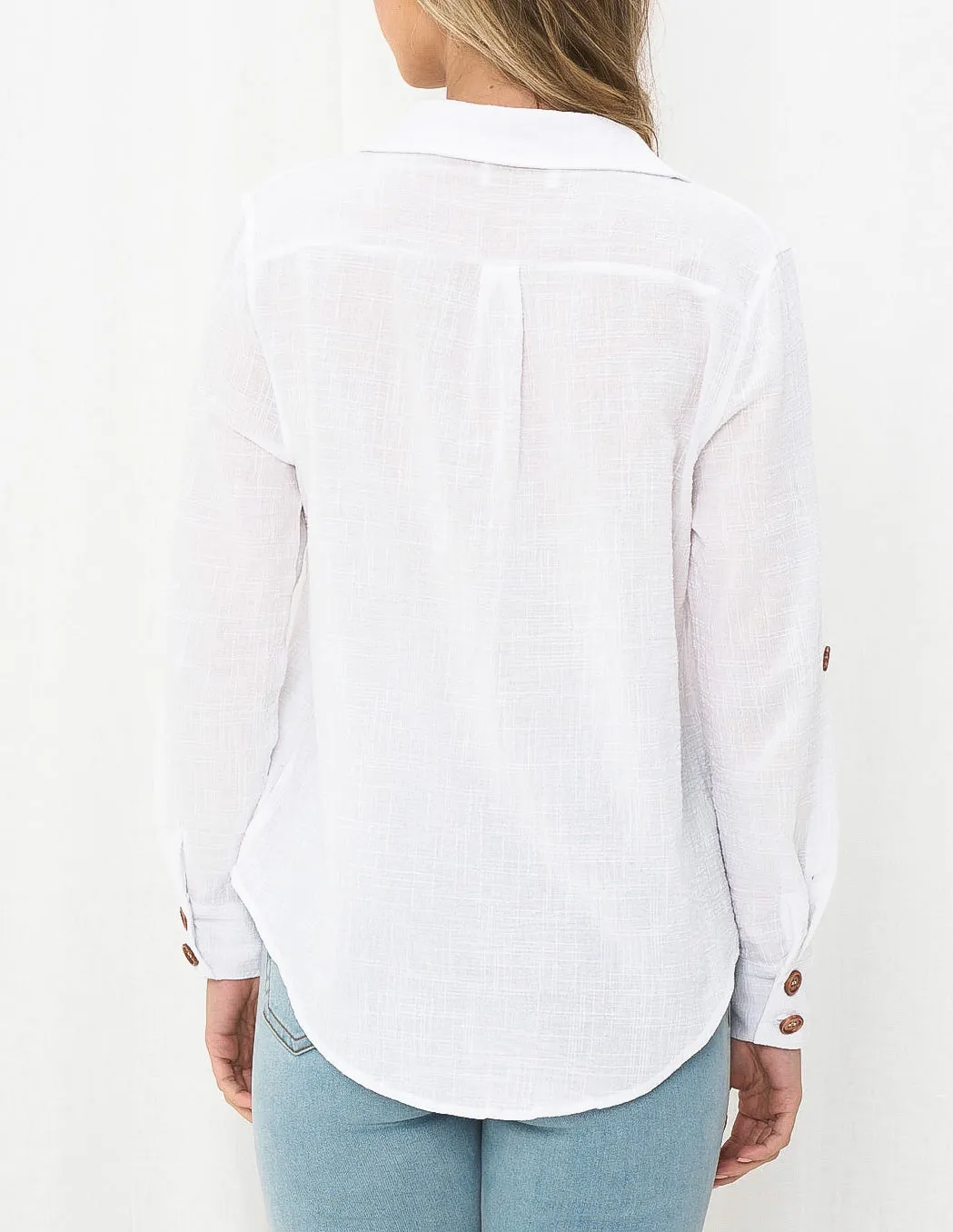 Jessica White Cotton Shirt