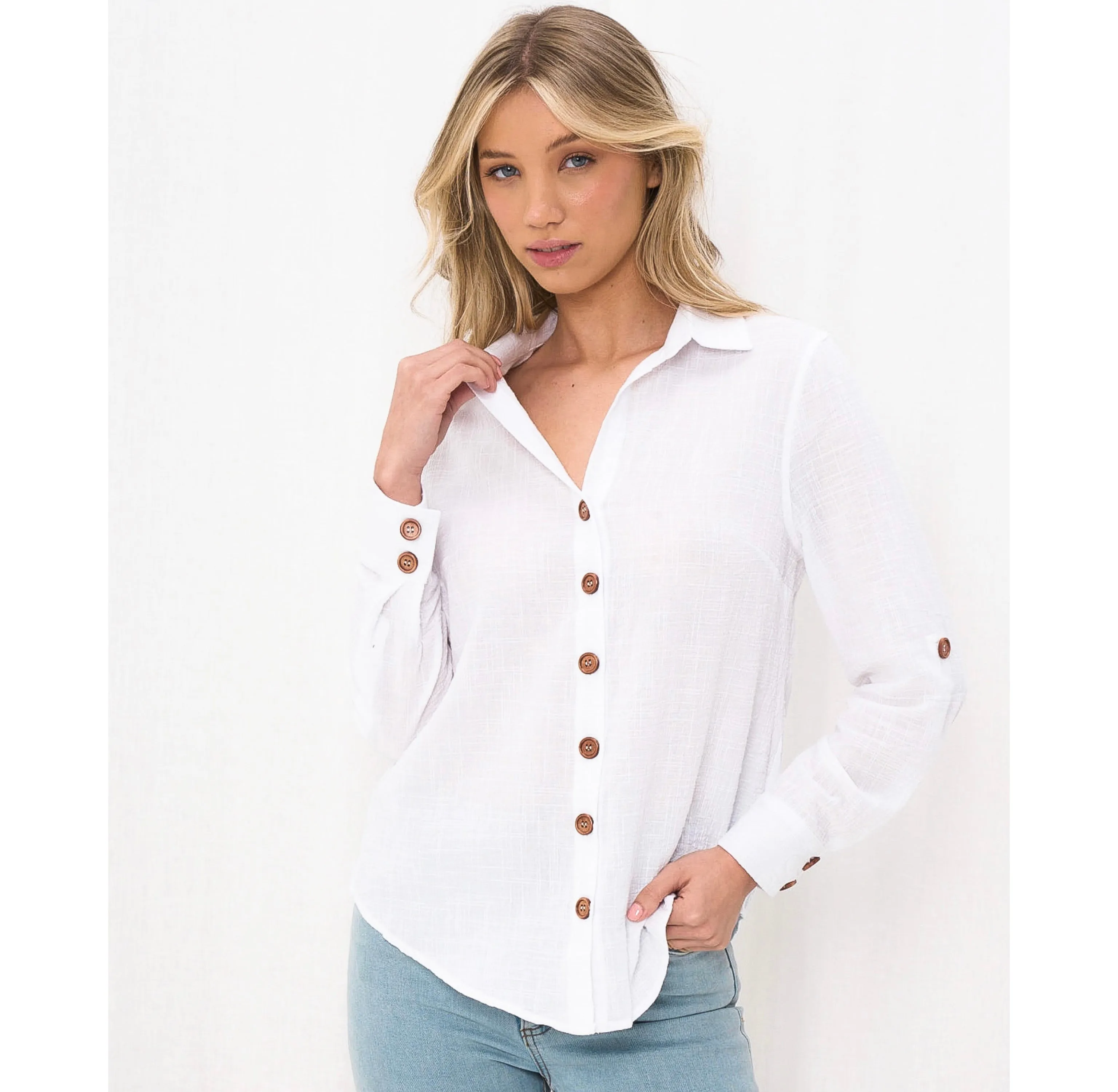 Jessica White Cotton Shirt