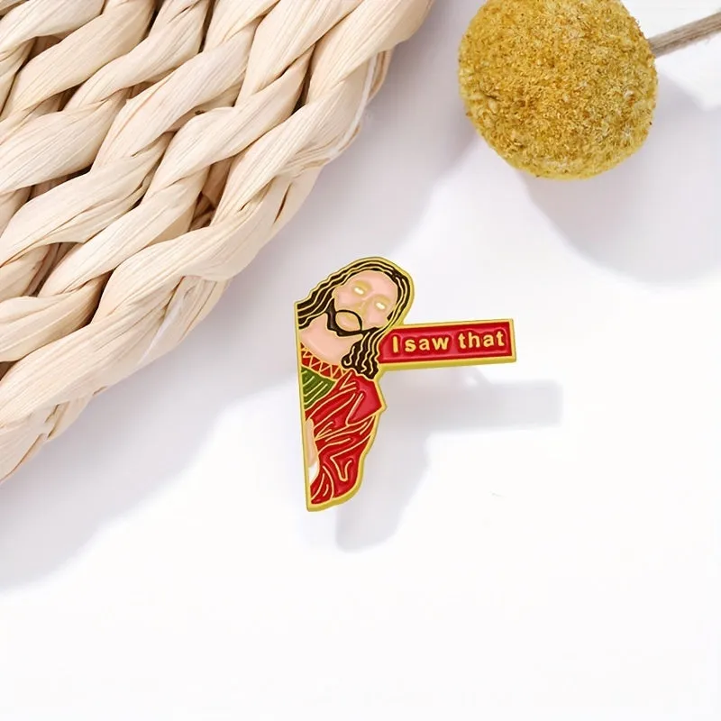 Jesus Lapel Pins  Hilarious Brooches Ideal Gift for Friends