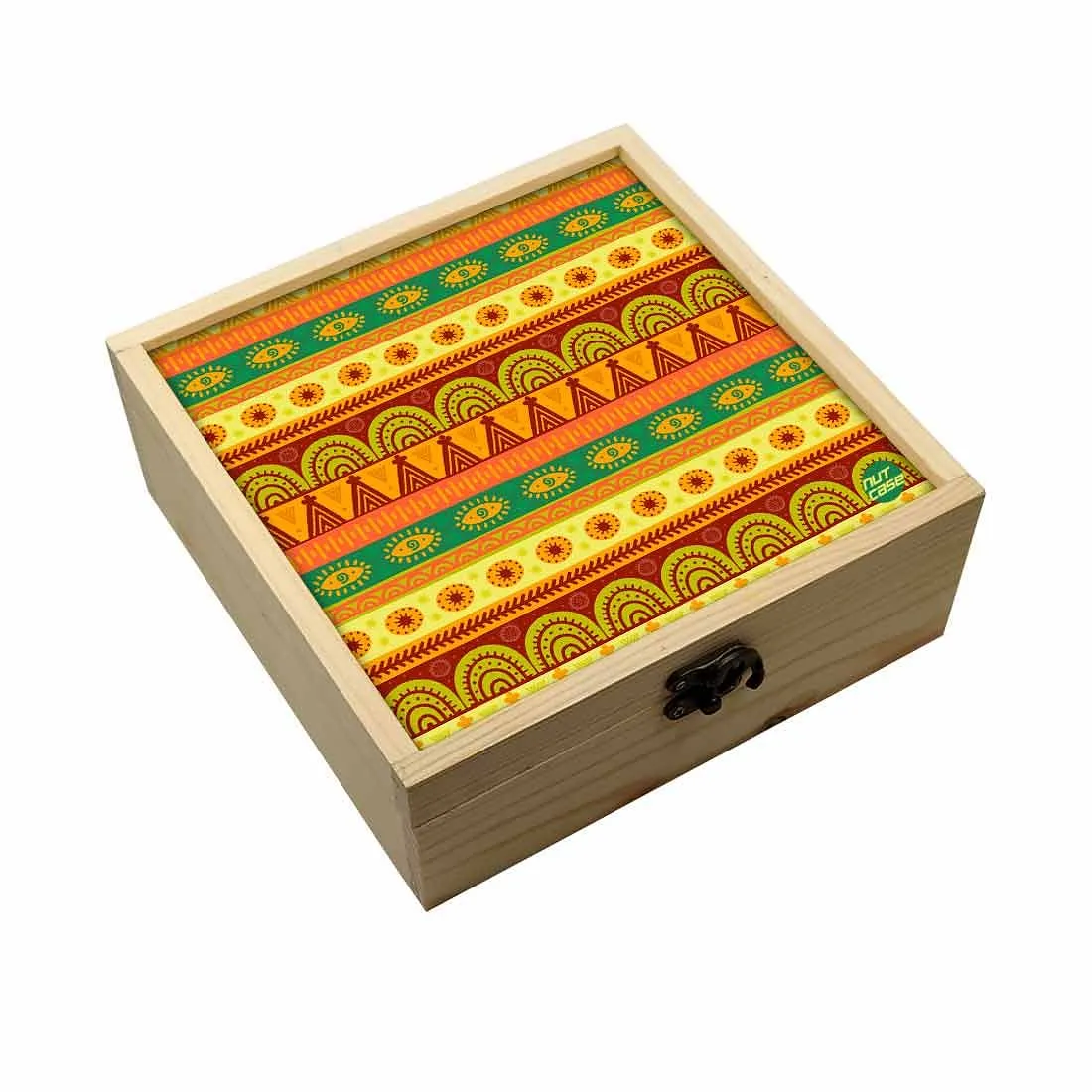 Jewellery Box Makepup Organizer -  Yellow Ethnic