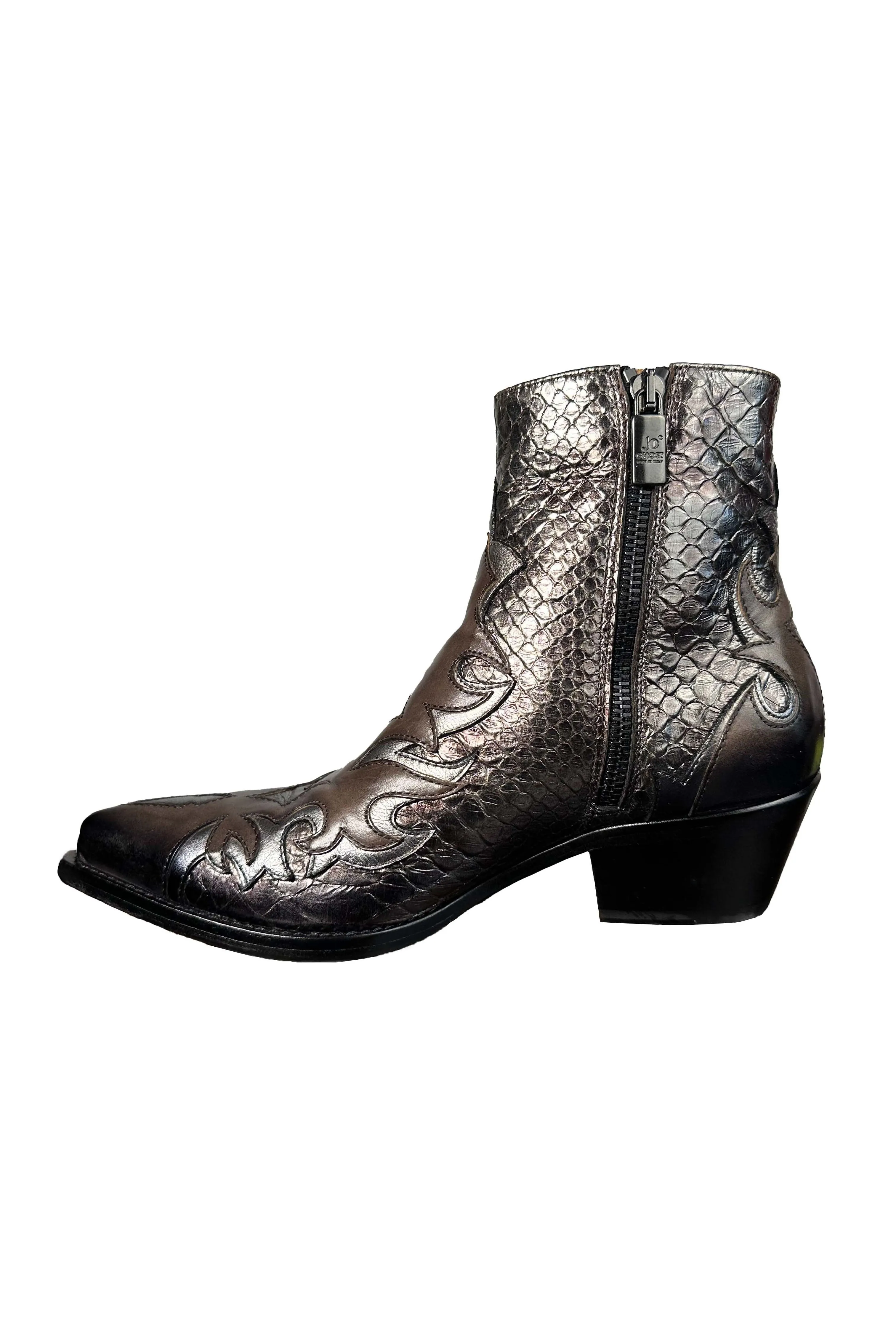 Jo Ghost Bonnie Western Ankle Boot 3306 | Python Moscato