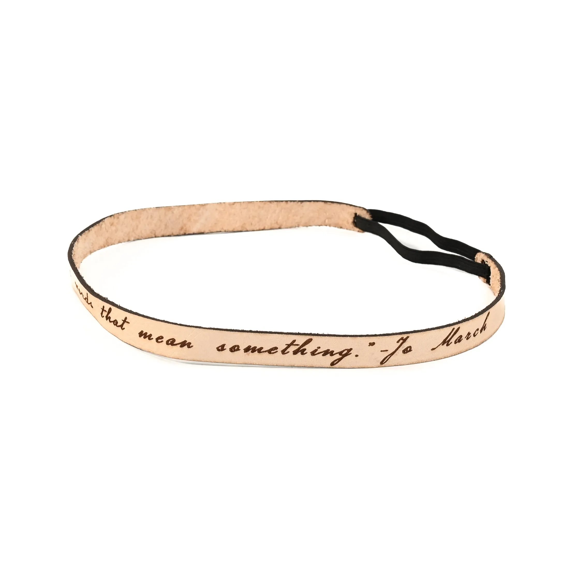 Jo March Leather Quote Headband