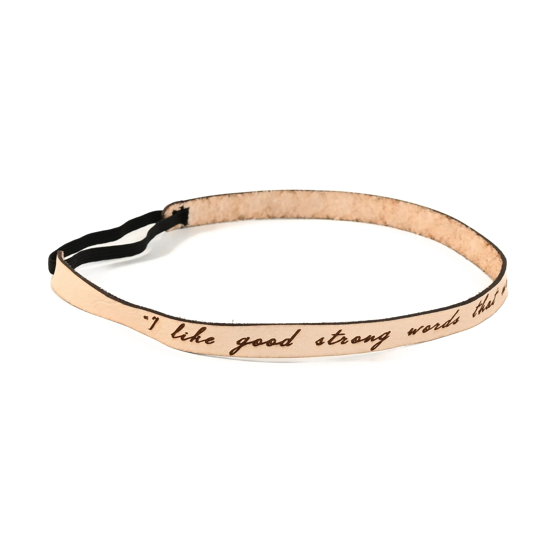 Jo March Leather Quote Headband