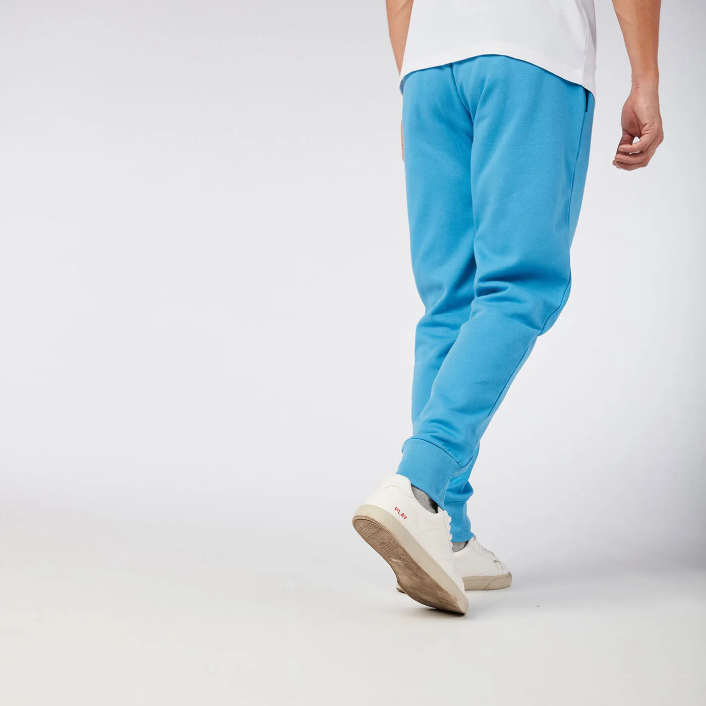 Jogging homme en molleton bleu clair