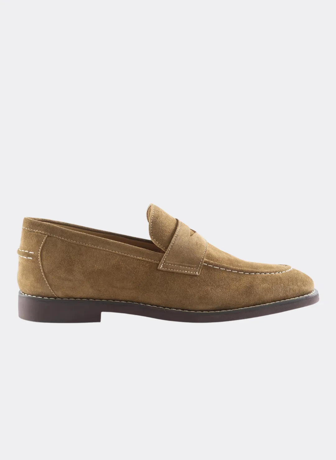 Johnnie-O J-Flex Suede Penny Loafer in Whiskey