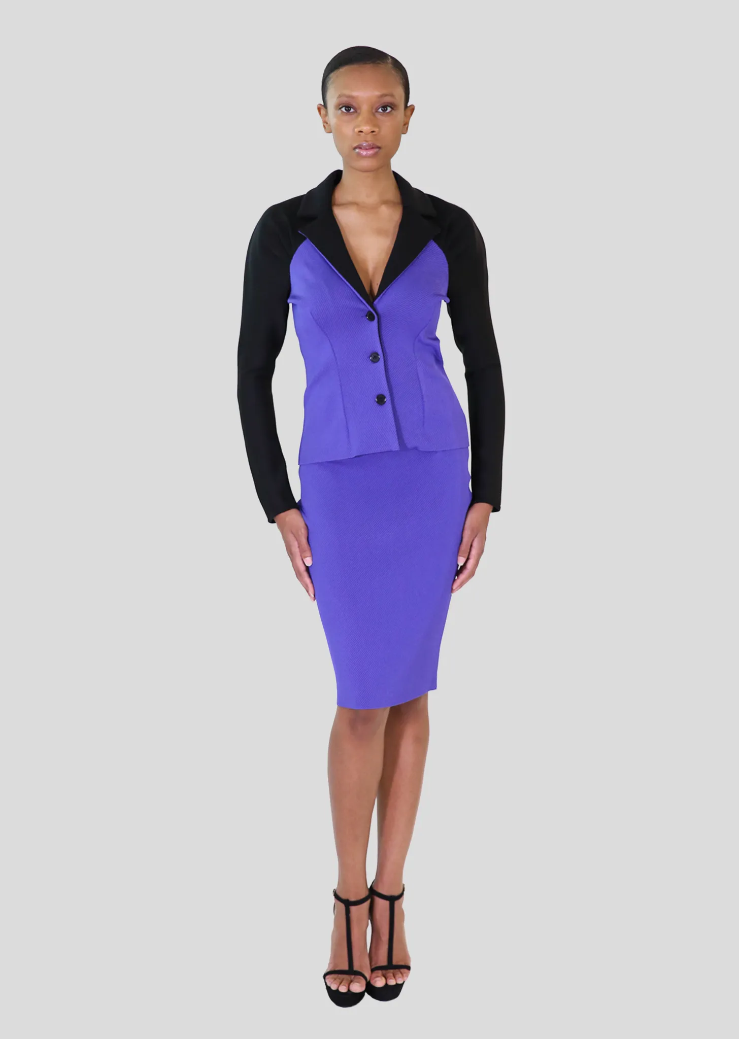 Jolie - Regal Purple Executive Suit Twill Skirt