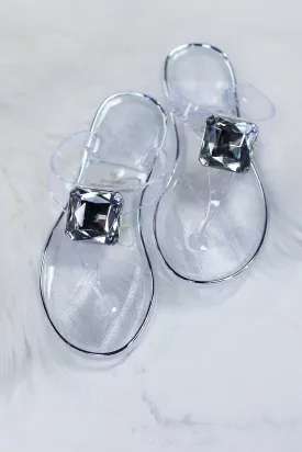 Jolie Sandals: Clear