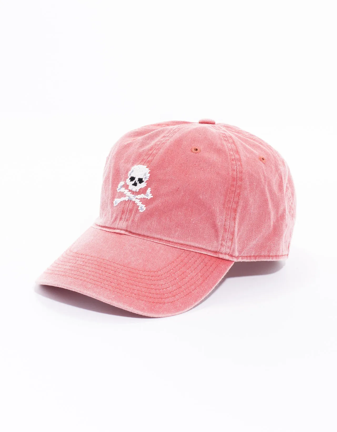 JOLLY ROGER NEEDLEPOINT HAT - NANTUCKET RED