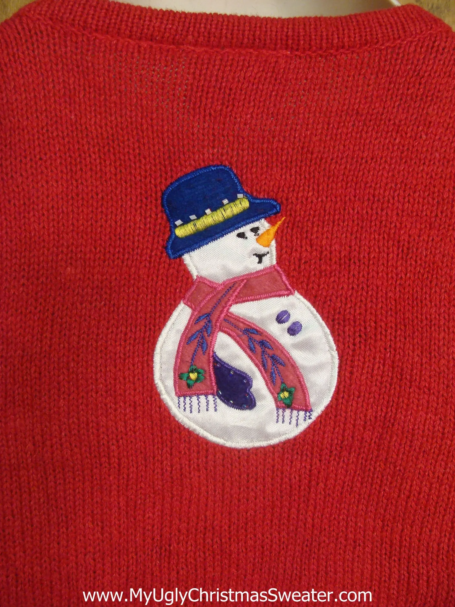 Jolly Snowmen in Hats Funny Christmas Sweater Vest