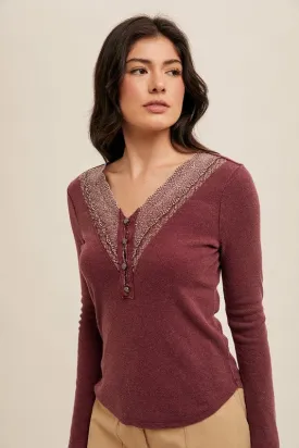 Jorie Eyelet Trimmed Top