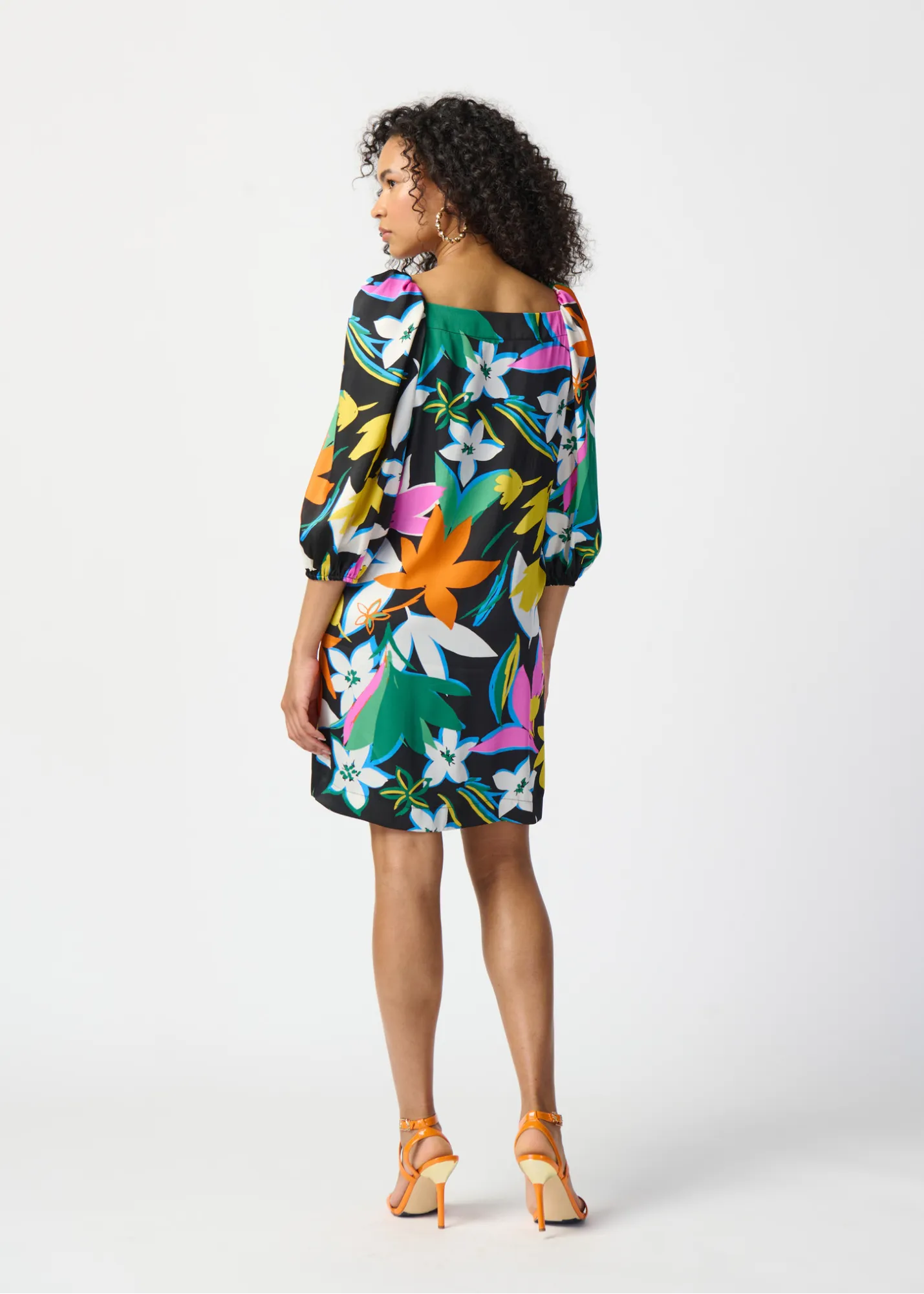 Joseph Ribkoff Floral Print Satin Dress