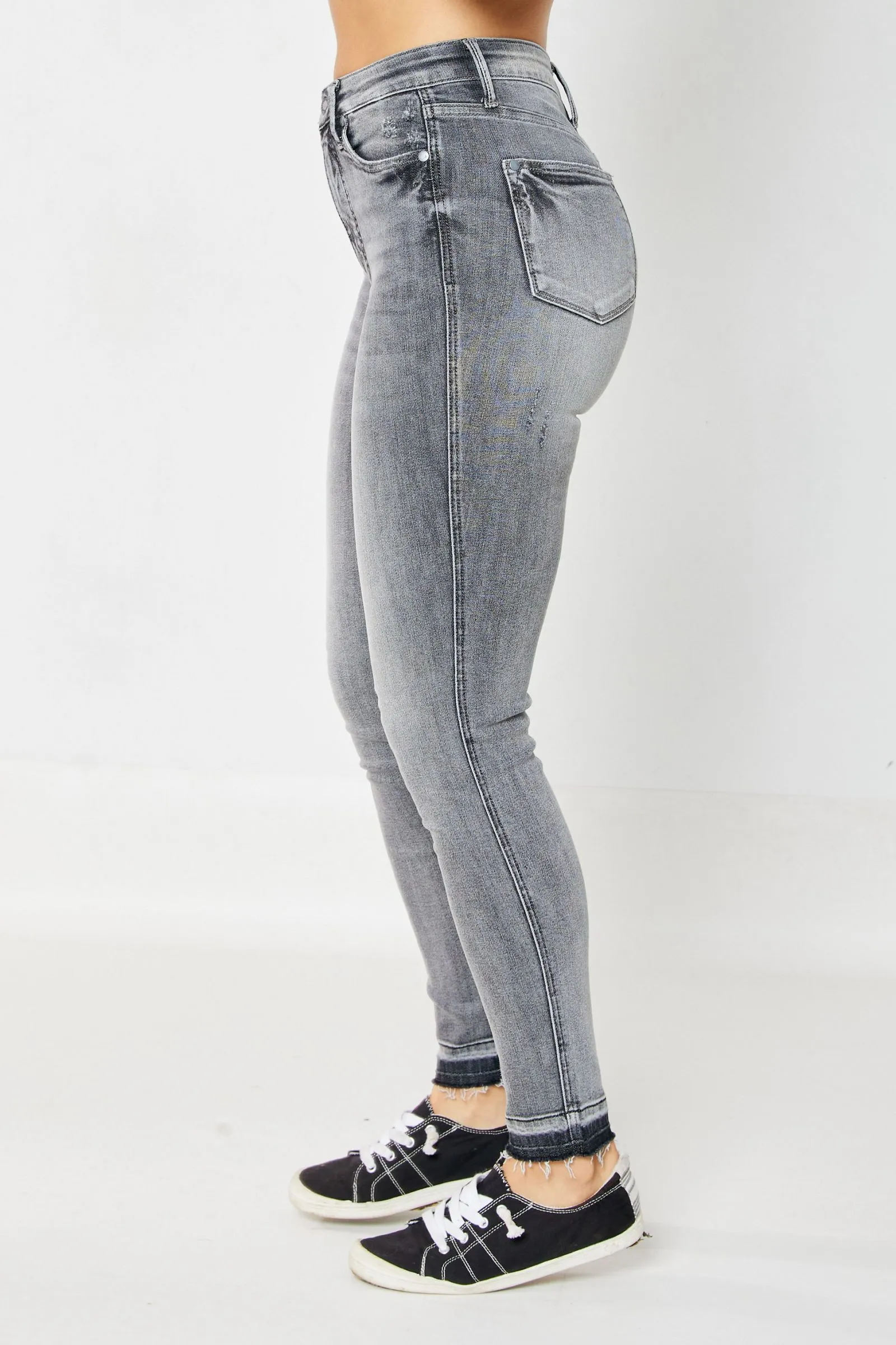 Judy Blue High Waist Tummy Control Release Hem Skinny Denim 88792