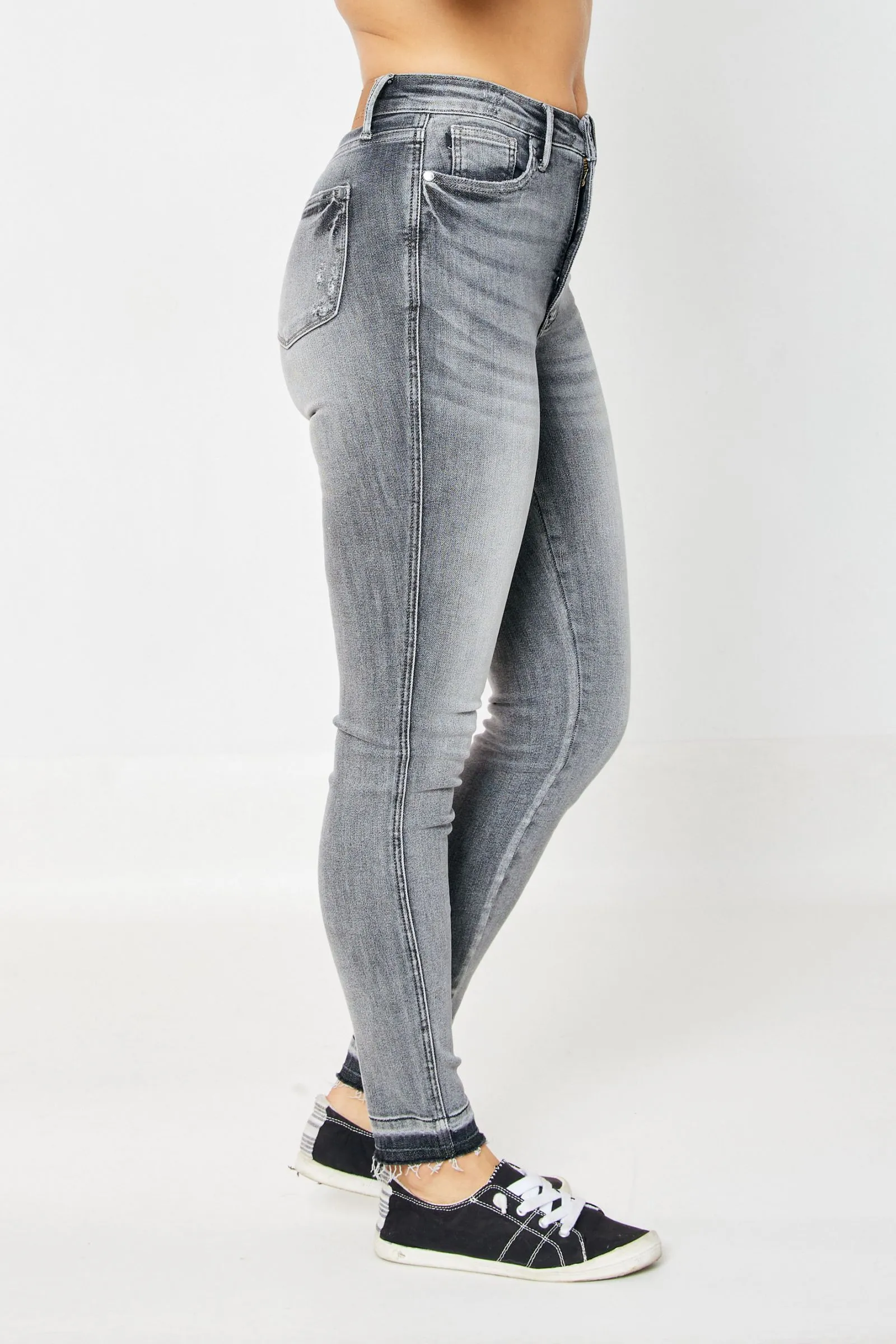 Judy Blue High Waist Tummy Control Release Hem Skinny Denim 88792