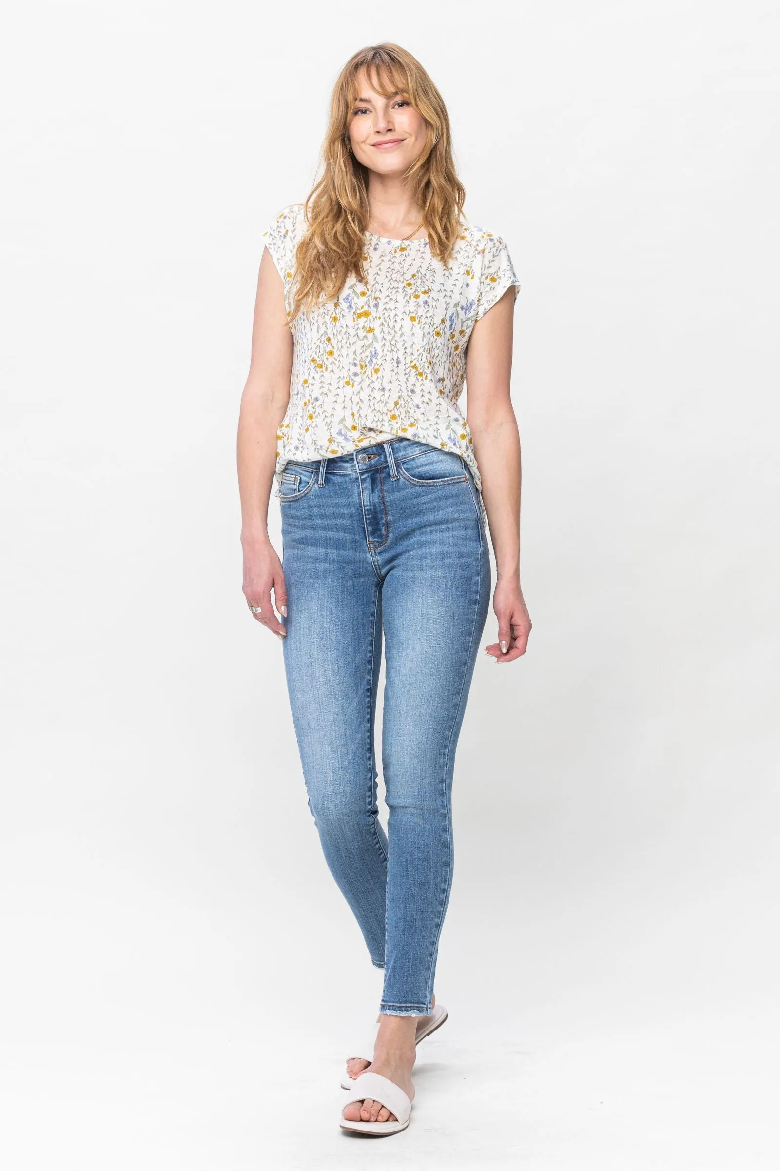 Judy Blue Mid Rise Vintage Skinny Denim 82548