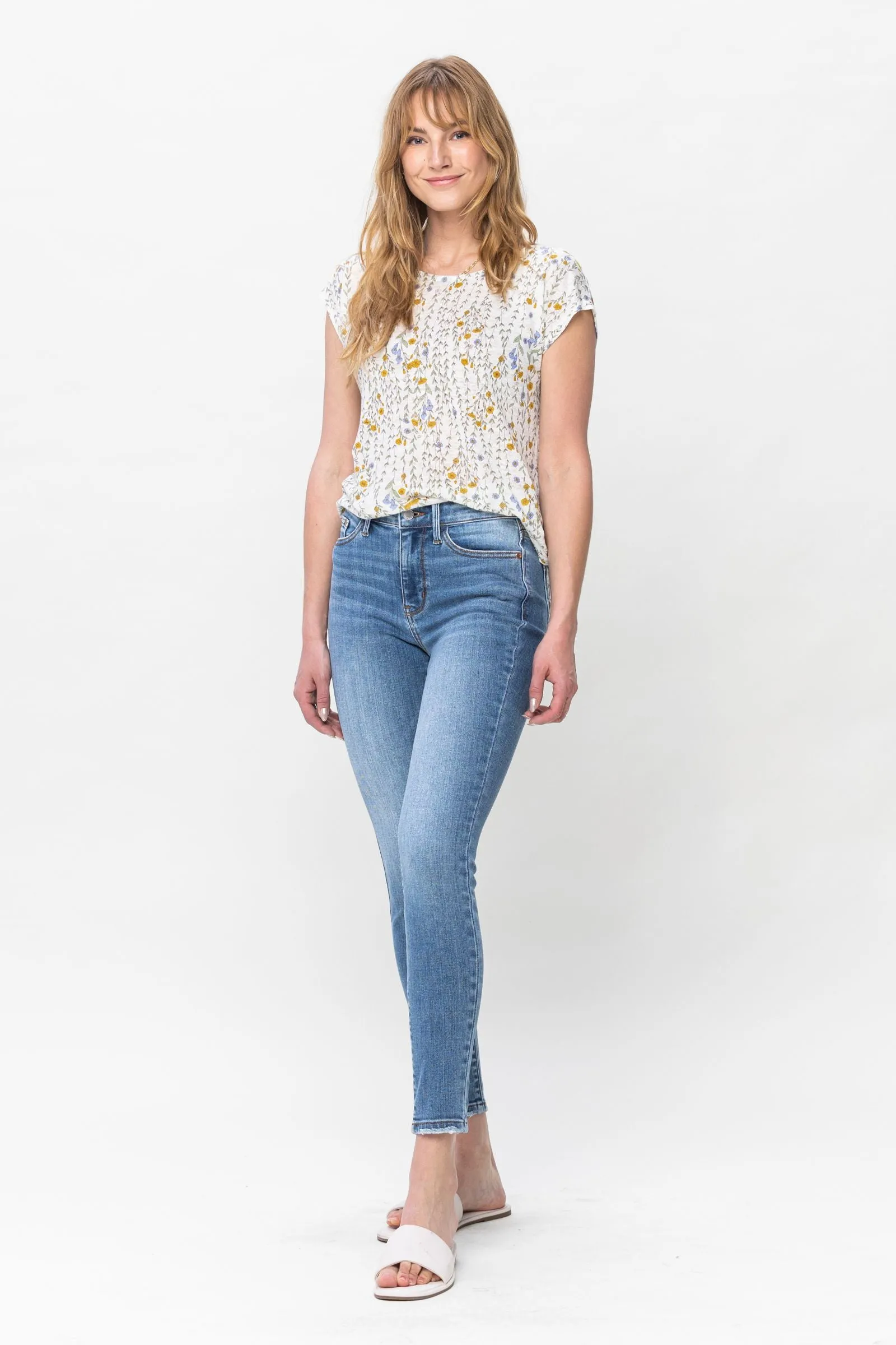 Judy Blue Mid Rise Vintage Skinny Denim 82548