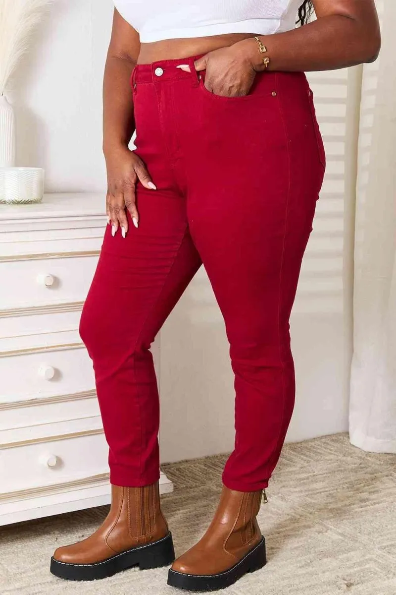 Judy Blue Red High Waist Skinny Jeans