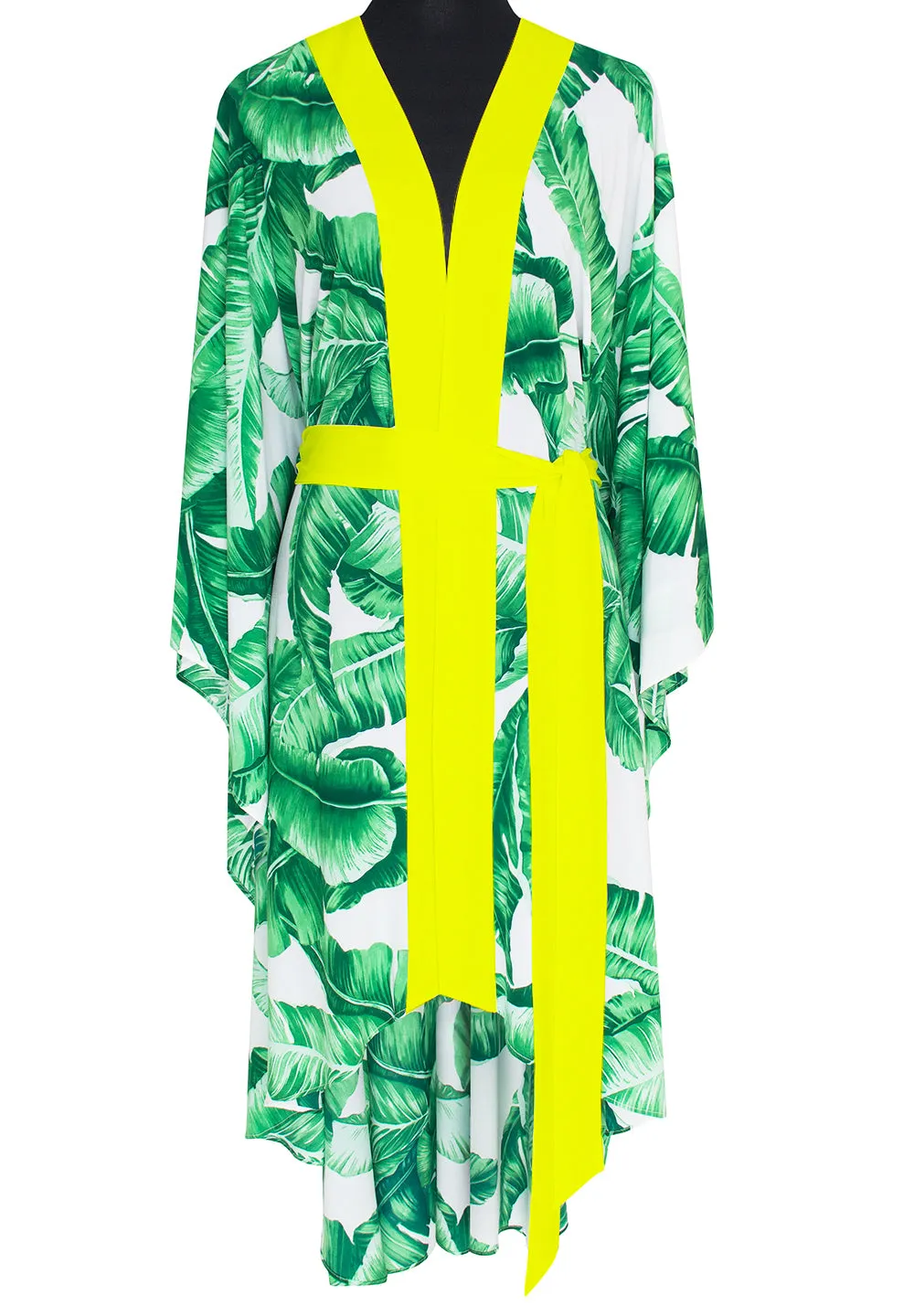 Jungle - Green Palm Kimono Wings (Neon Yellow)