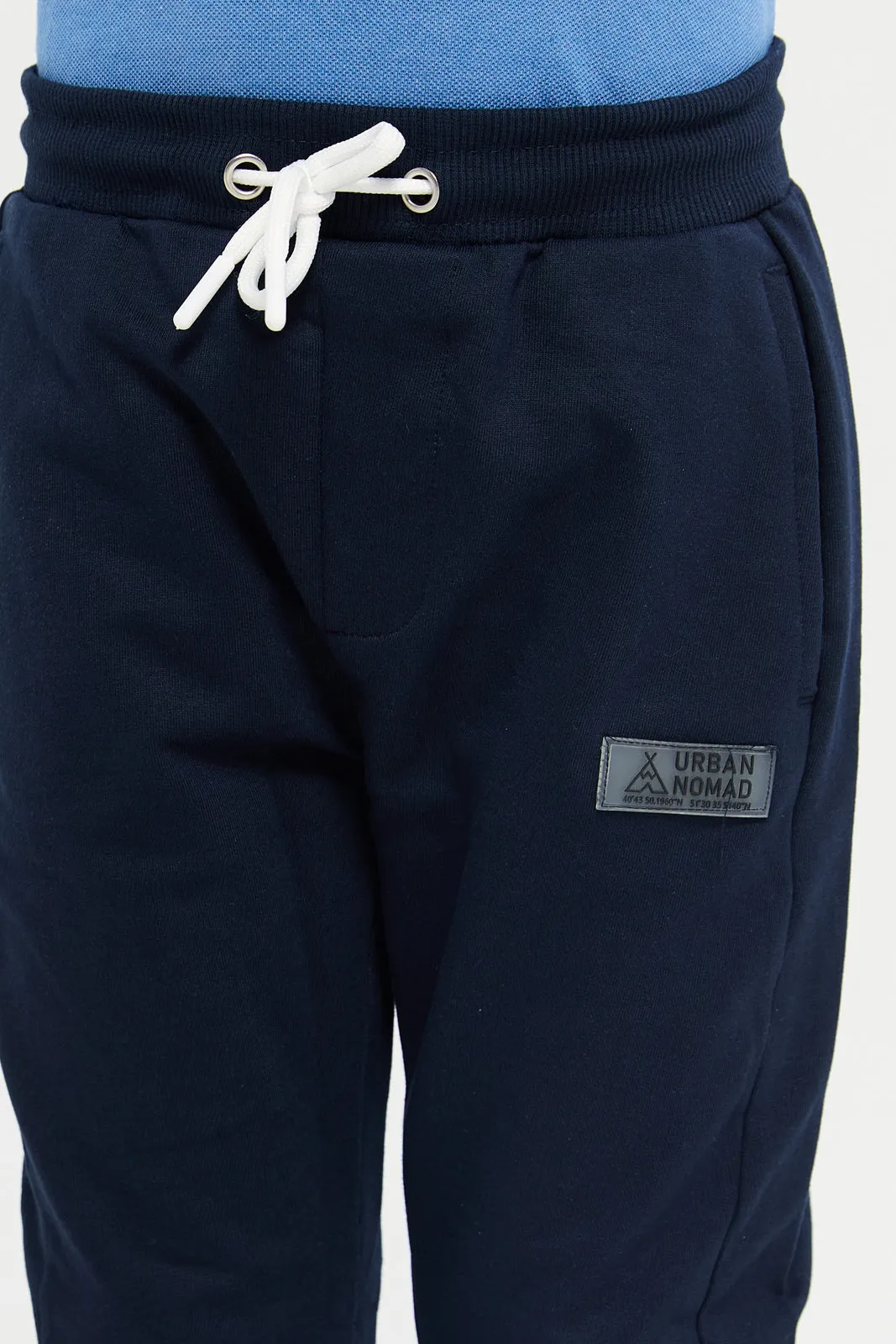 Junior Boys Navy Basic Track Pants