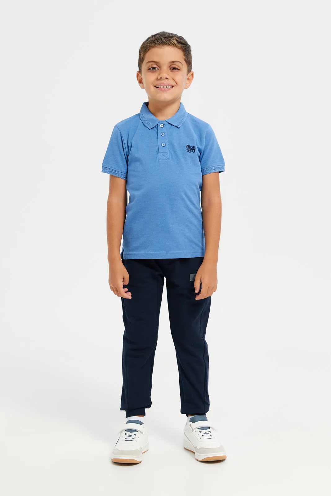 Junior Boys Navy Basic Track Pants