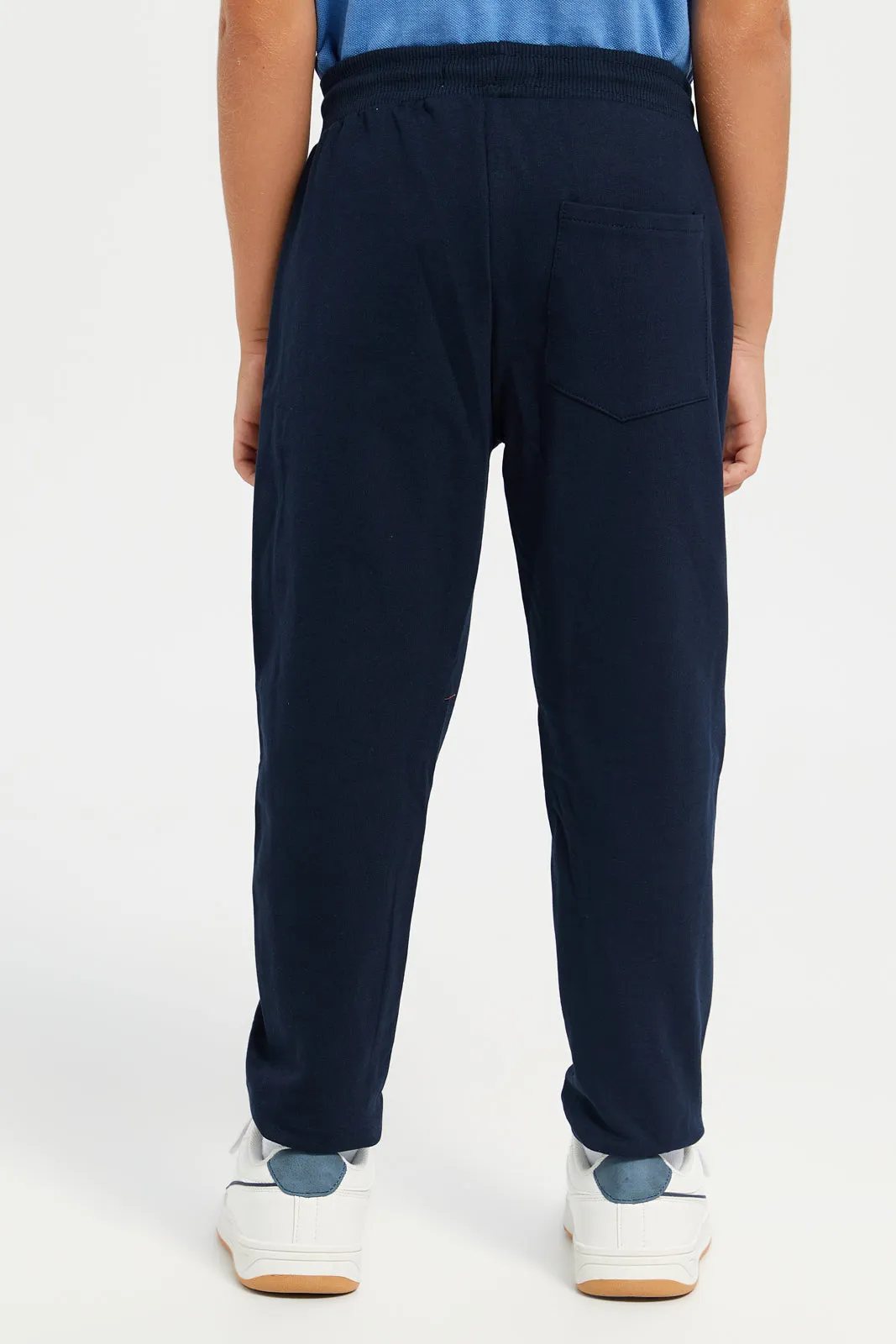 Junior Boys Navy Basic Track Pants