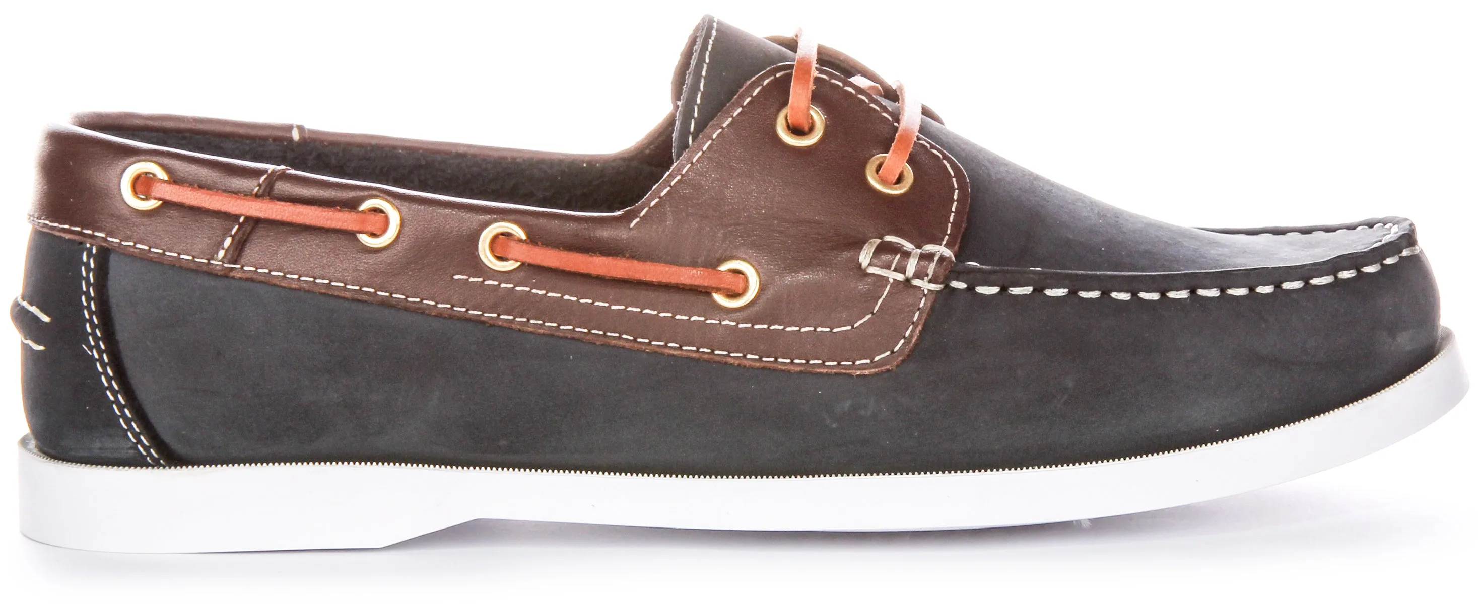 Justinreess England Bay In Navy Brown For Men