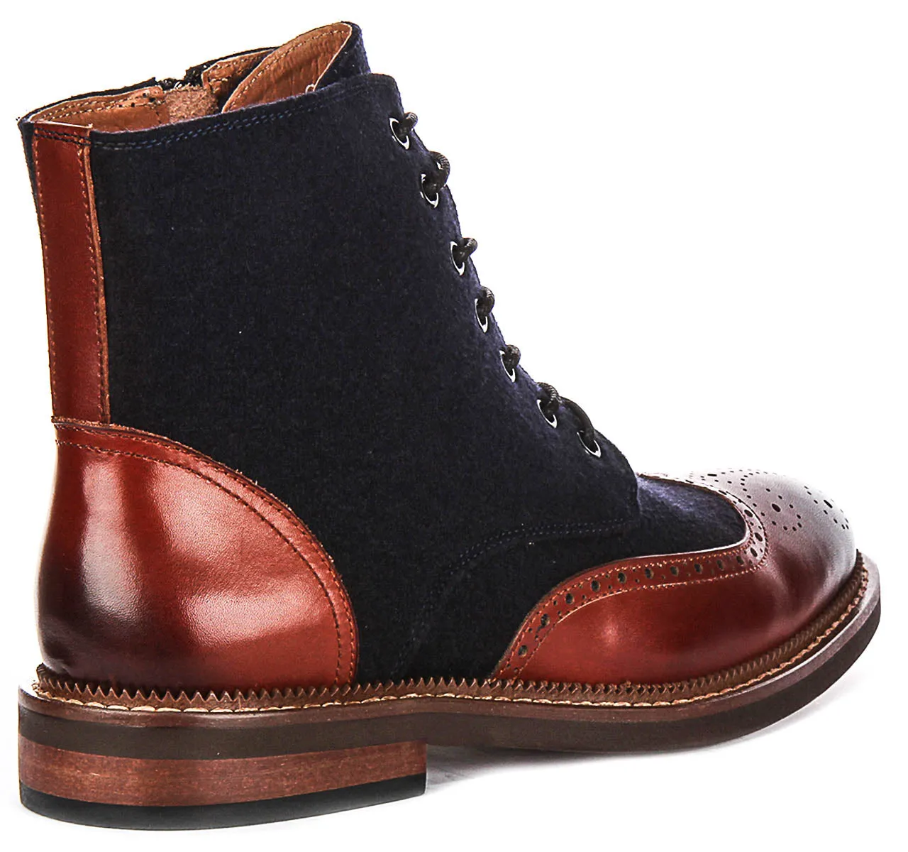 Justinreess England Clifford In Navy Brown For Men