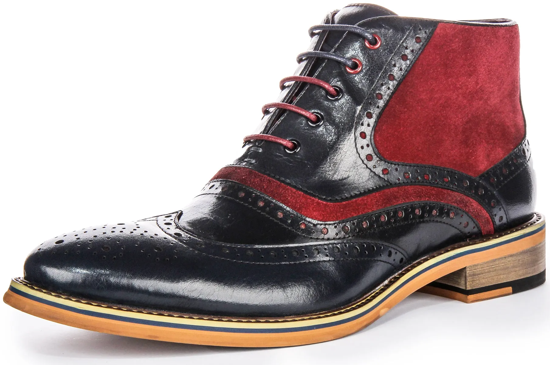 Justinreess England Hawkin In Navy Bordo For Men