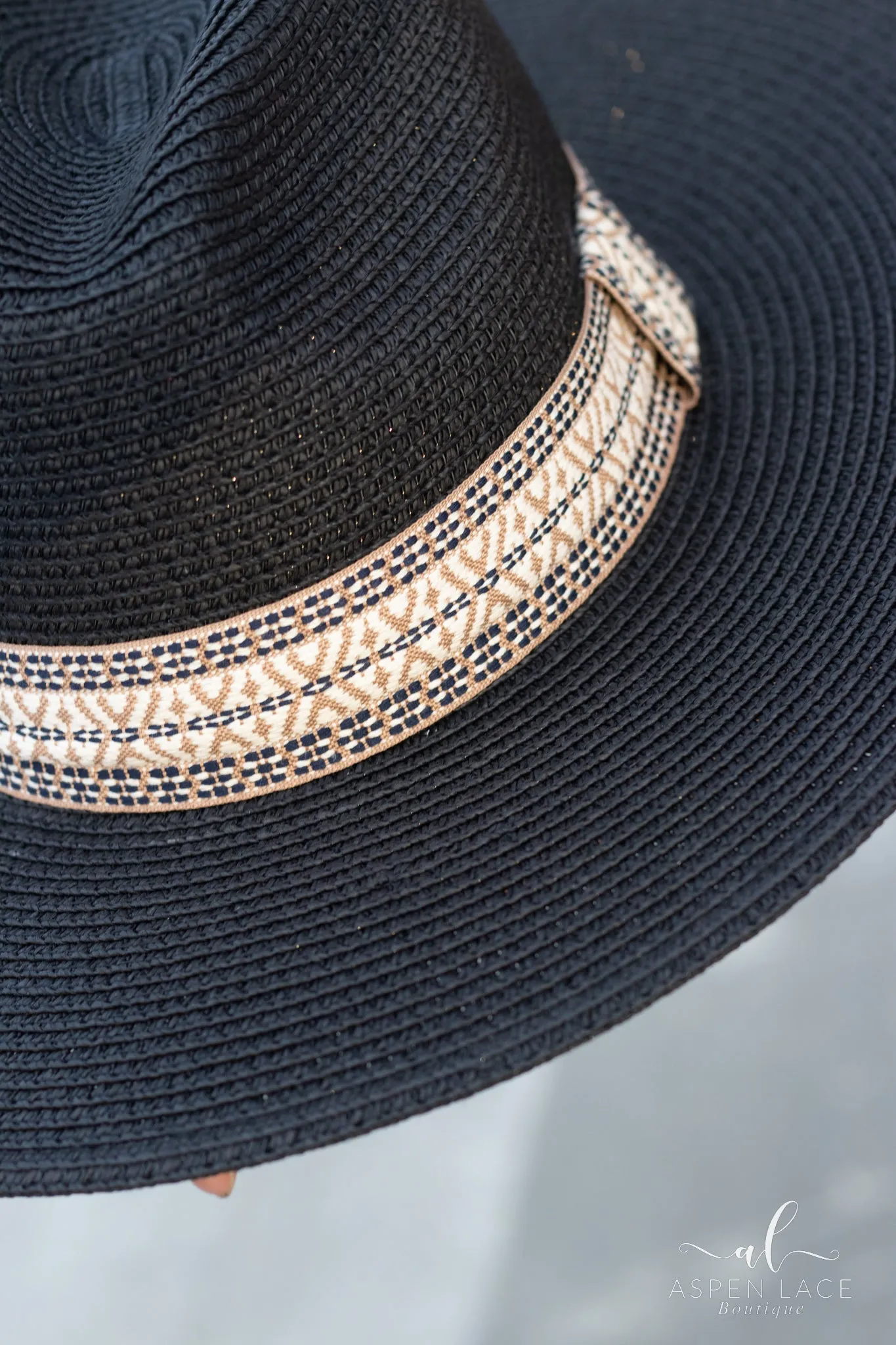 Kalisa Wide Brim Sun Hat (Black)