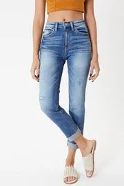 Kancan Ariana High Rise Slim Straight Leg Jeans