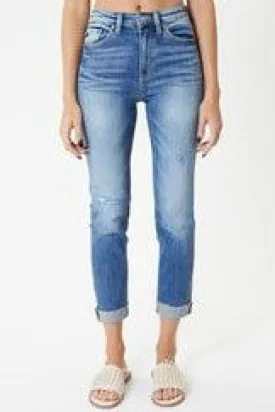 Kancan Ariana High Rise Slim Straight Leg Jeans