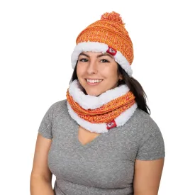 Kansas City Chiefs NFL Womens Color Wave Chunky Beanie & Gaiter Scarf Set