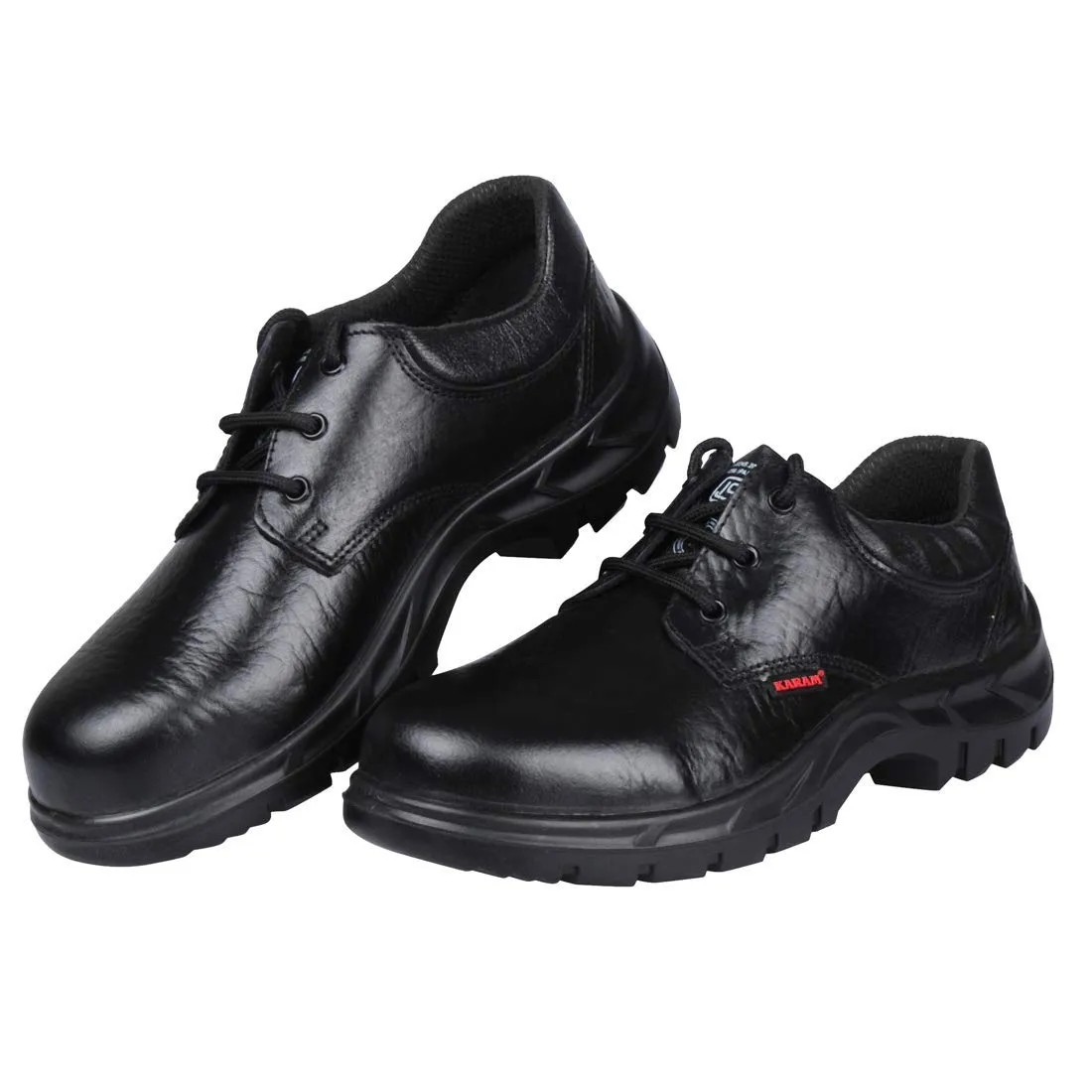 Karam FS05 Steel Toe Safety Shoes: Your Reliable Work Partner | Excellent Grip, Comfort and Slip Resistance | Safety Shoes with Steel Toe | Black | FS05BL