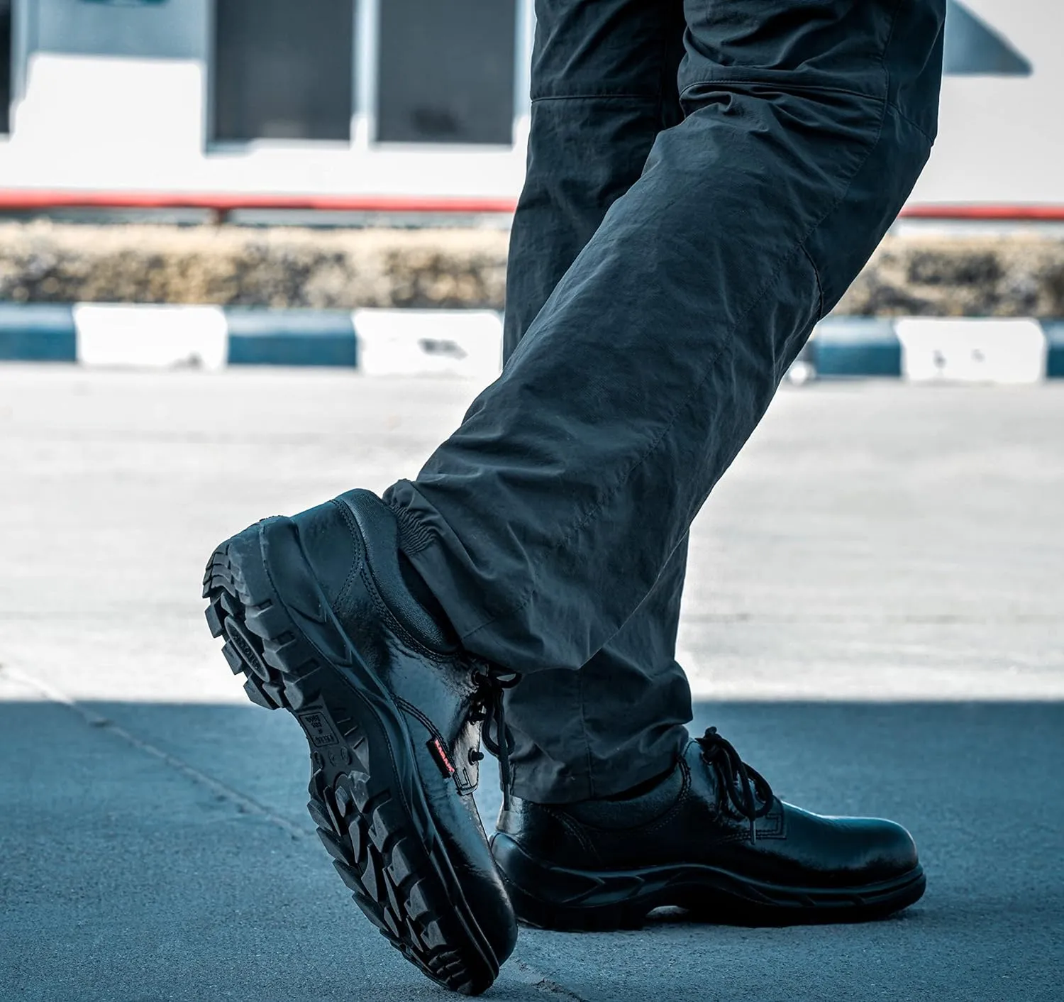 Karam FS05 Steel Toe Safety Shoes: Your Reliable Work Partner | Excellent Grip, Comfort and Slip Resistance | Safety Shoes with Steel Toe | Black | FS05BL