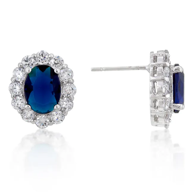 Kate Royal Oval Sapphire Stud Earrings