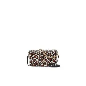 Kate Spade Madison Spotted Leopard Crossbody Bag Small Flap In Cream Multi KH778