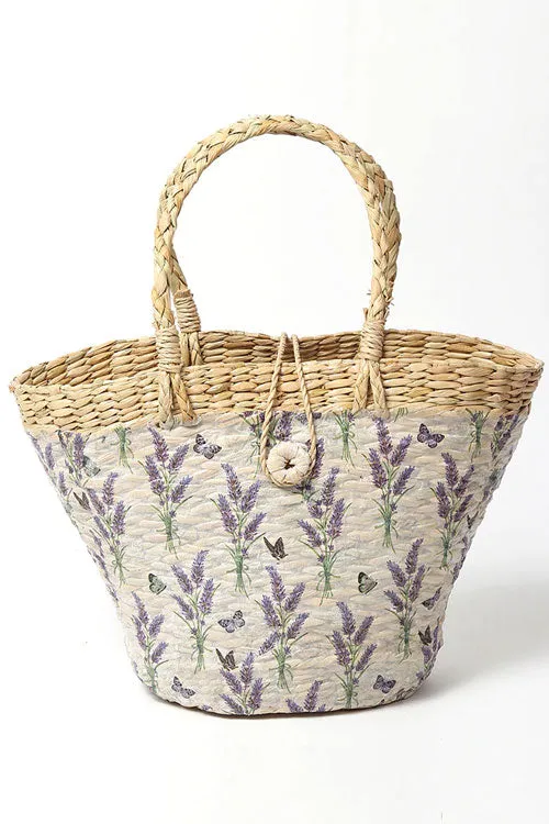 Kauna Grass Lavender Boat Basket