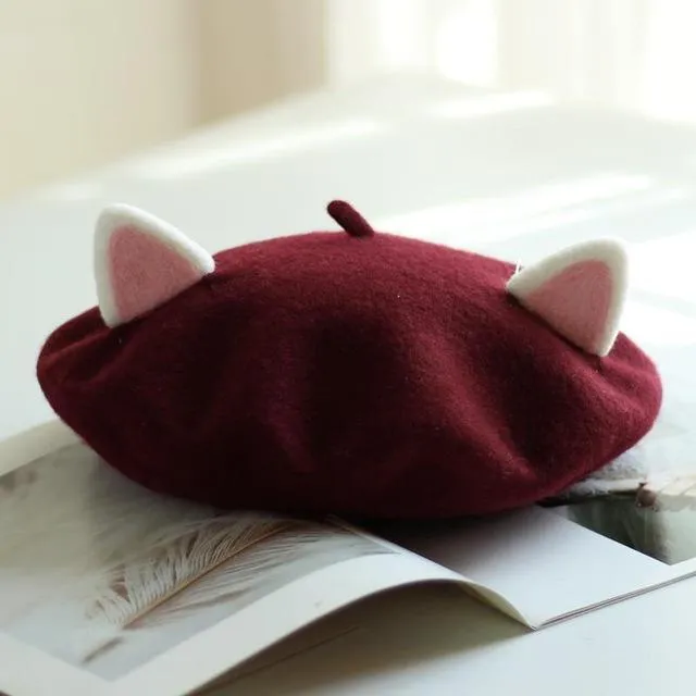 Kawaii Cat Ears Beret