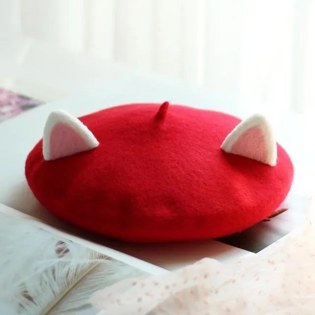 Kawaii Cat Ears Beret