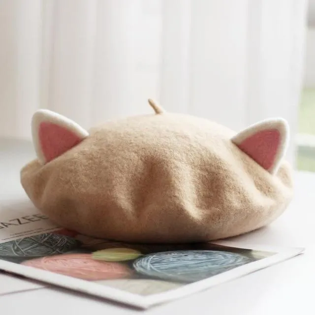 Kawaii Cat Ears Beret