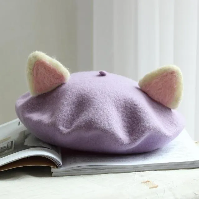 Kawaii Cat Ears Beret