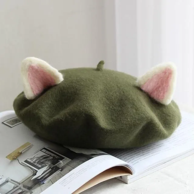 Kawaii Cat Ears Beret