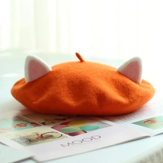 Kawaii Cat Ears Beret