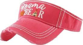 KBR129  MAMA BEAR Washed Vintage Sun Visor