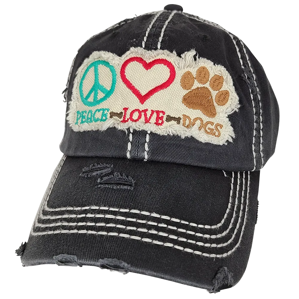 KBV-1405 Peace Love Dogs Black